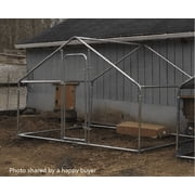 Chicken Coop Outlet Deluxe Large Metal 7x10 ft Chicken Coop Backyard Hen House Cage Run Outdoor Cage