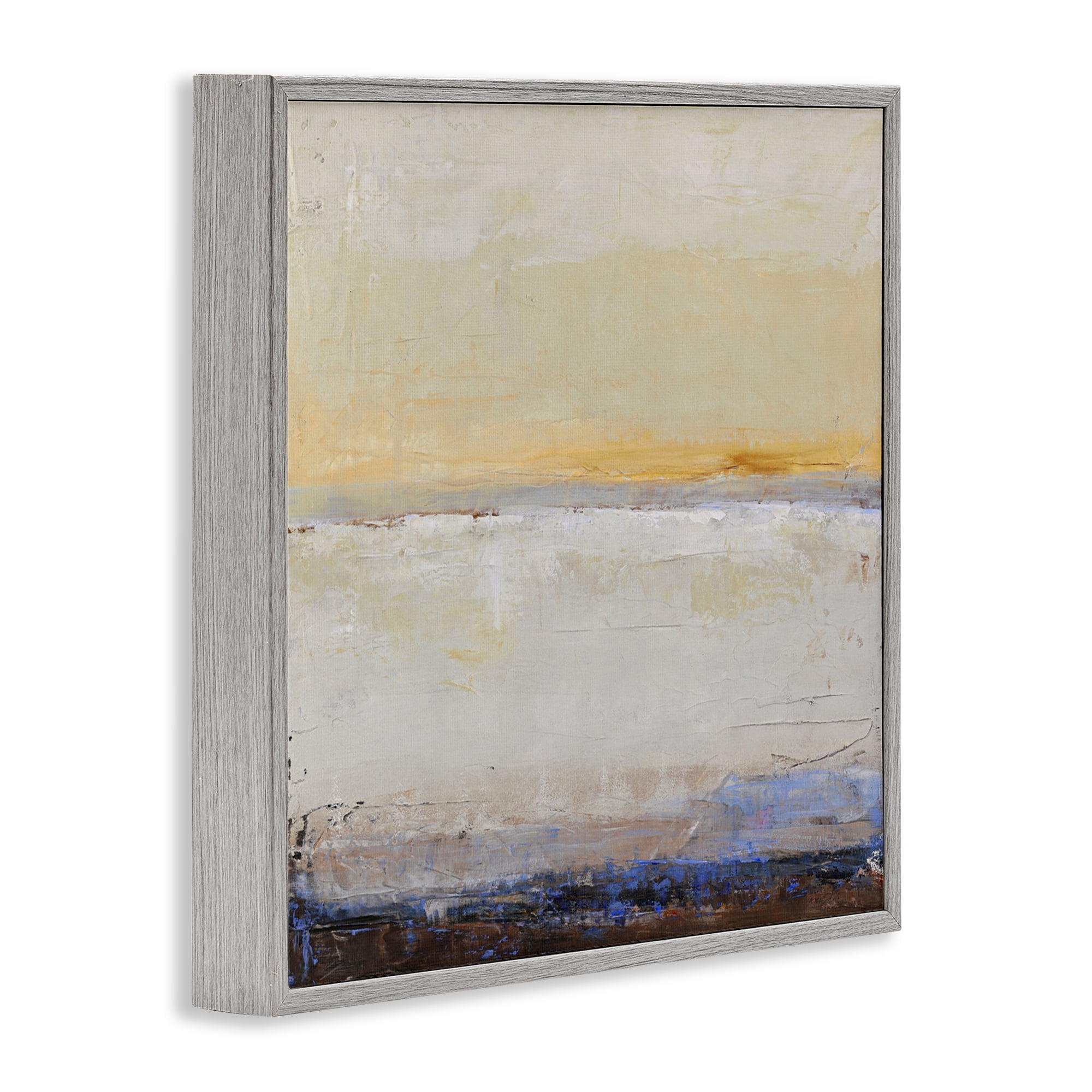 Sweeping Subtle Horizon Gray Framed Giclee Art, design by Design Fabrikken