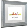 thumbnail image 2 of Trademark Fine Art 'Greensboro NC Skyline WB-1' Canvas Art by Marlene Watson, White Matte, Silver Frame, 2 of 4