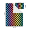 thumbnail image 5 of Rainbow Checkerboard Duvet Cover and Pillowcase Set for Single Bedding, Bedroom Accessories for Kids Teens, 5 of 5