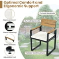 thumbnail image 2 of 6 Pieces Outdoor Patio Dining Set, Outdoor Acacia Wood Table and Chairs Set with Bench for Garden & Poolside, Beige, 2 of 10
