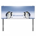thumbnail image 3 of Sea Animals Headboard, 2 Pairs of Penguins Facing Each Other at South Sunny Antarctica, Upholstered Decorative Metal Bed Headboard with Memory Foam, Full Size, Purple Grey Black White, by Ambesonne, 3 of 4