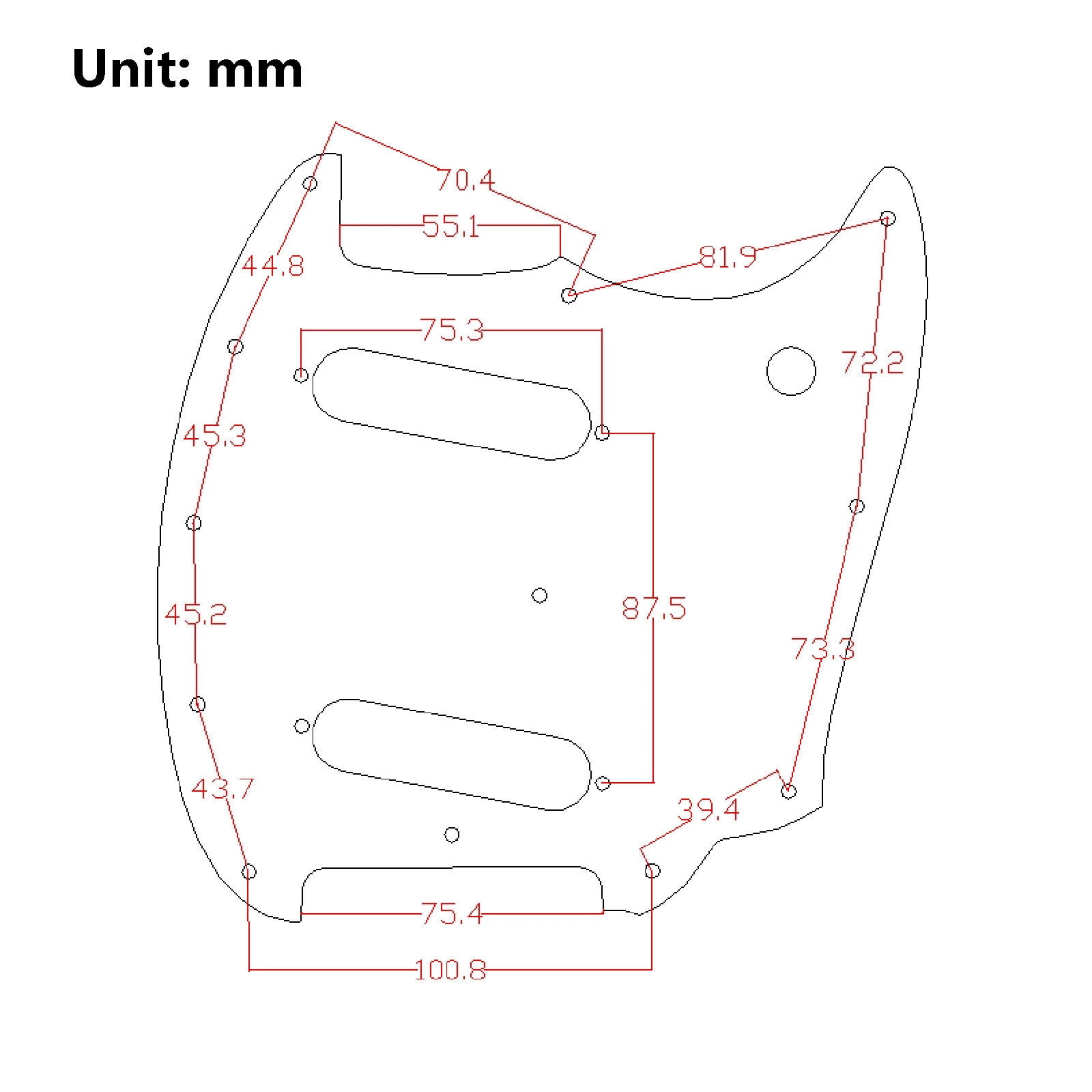 Guitar Pickguard for US Mustang Classic Series Style Guitar Pickguard Scratch Plate Electric Guitars Replacement Parts