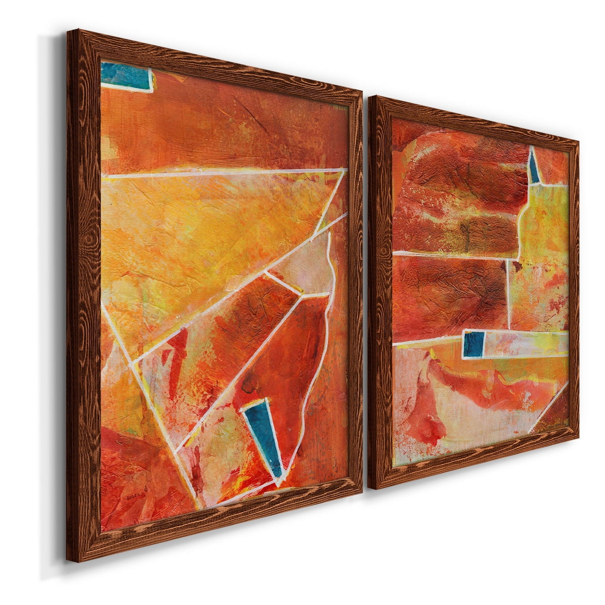 Primary Connection III - Premium Framed Canvas 2 Piece Set - Ready to Hang