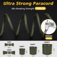 thumbnail image 3 of X XBEN Paracord Reflective 1000lb, 50/100/200/500/1000ft 4mm, 13 Strand Paracord Rope, Tactical Parachute Cord for Camping, Fishing, Clothesline, Hammock, Tent & Survival Bracelet, 3 of 6