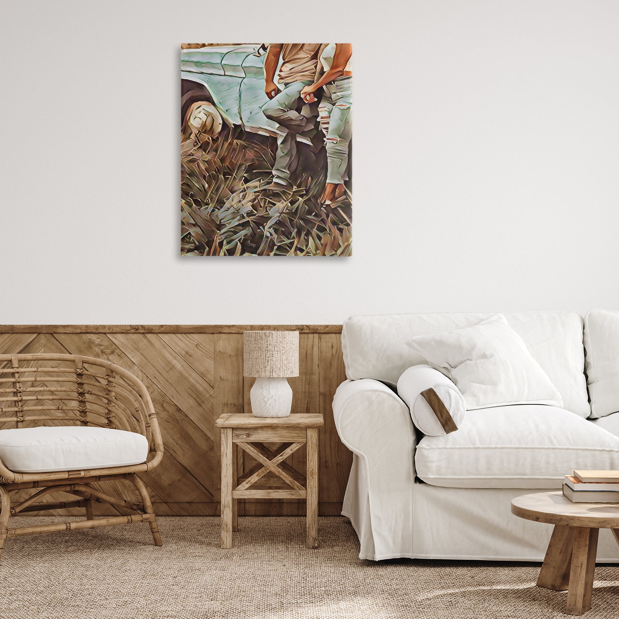 Leaning In Kisses Canvas Wall Art, design by Jesse Keith