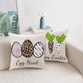 thumbnail image 6 of Happy Easter Pillow Covers 20x20 Inch Set of 4 Easter Bunny Eggs Carrots Cross Decorative Throw Pillow Covers Spring Linen Cushion Cover for Sofa Bed Couch, 6 of 6