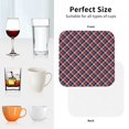 thumbnail image 7 of Bingfone Vintage Red Blue Checked Leather Drinks Coasters with Set of 6,Suitable for Home Kitchen,Coffee Cup Coasters Home Gift, 7 of 7