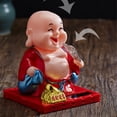 thumbnail image 4 of Estatuilla De Buda Solar, Estatua De Buda ABS Con Energía Solar Para Sacudir La Mano, Para Decoración De Escritorio De Coche, Oficina En Casa, 4 of 7