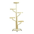 thumbnail image 1 of Soporte para plantas con ruedas, estante para plantas de Metal único móvil, estante de exhibición para plantas, soportes de flores de varios niveles Dorado, 1 of 8