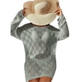 thumbnail image 3 of KOMOO Women Crochet Blouse Cover-Up Hollow Knit Bikini Smock See Through Loose Beach Coverup Dress, 3 of 5
