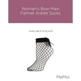 thumbnail image 2 of MeMoi Women's Bow Maxi Fishnet Anklet Socks - Womens - Female, One Size, Black, 2 of 7