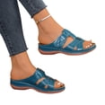thumbnail image 4 of Xdegoge Womens Orthopedic Sandals Arch Support Cross Strap Open Toe Summer Beach Shoes Hollow Out Walking Ladies Dressy Slippers Casual Mules Clogs, 4 of 6