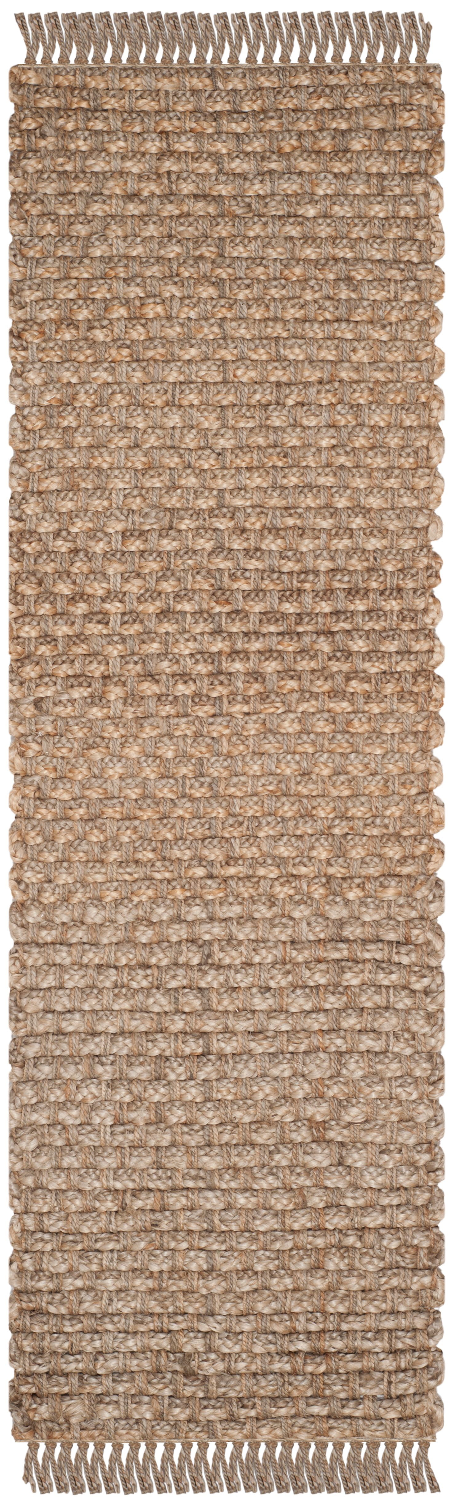SAFAVIEH Natural Fiber Eason Braided Jute Runner Rug, Natural, 2'6" x 10'