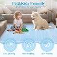 thumbnail image 4 of Towallmark 10x13 Washable Area Rug, Ultra Soft Low Pile Non-Slip Carpet, Modern Scalloped Print Floor Mat for Living Room Bedroom Home Decor, Light Blue, 4 of 9