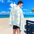 thumbnail image 4 of Coolnut 30"x60" Beach Towel with Travel Bag, Daisy Flower Oversized Sand Free Camping Towel Quick Dry Pool Bath Sport Towels, 4 of 6