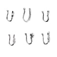 thumbnail image 1 of Adjustable, 6 Styles, Non Piercing Design, Stainless Steel & Zircon, Perfect Gifts - prosthetic NoseFaux Nose Piercing Set, 1 of 7