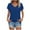 Blue, variant on Womens Short Sleeve T Shirt Summer Loose Fit Tees Round Neck Causal Crop Tops Orange M