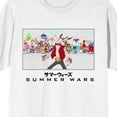 thumbnail image 2 of Summer Wars Weird Creatures In The Virtual World Crew Neck Short Sleeve Men's White T-shirt-Large, 2 of 7