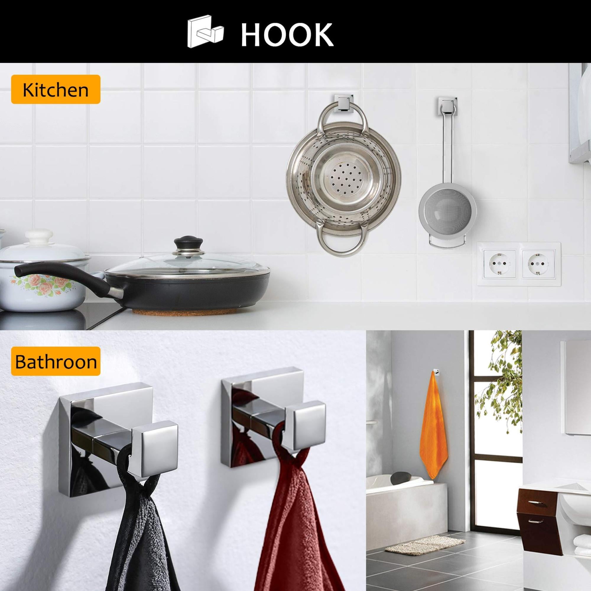 5 Pieces Bathroom Hardware Accessories Set Towel Bar Set Wall Mounted