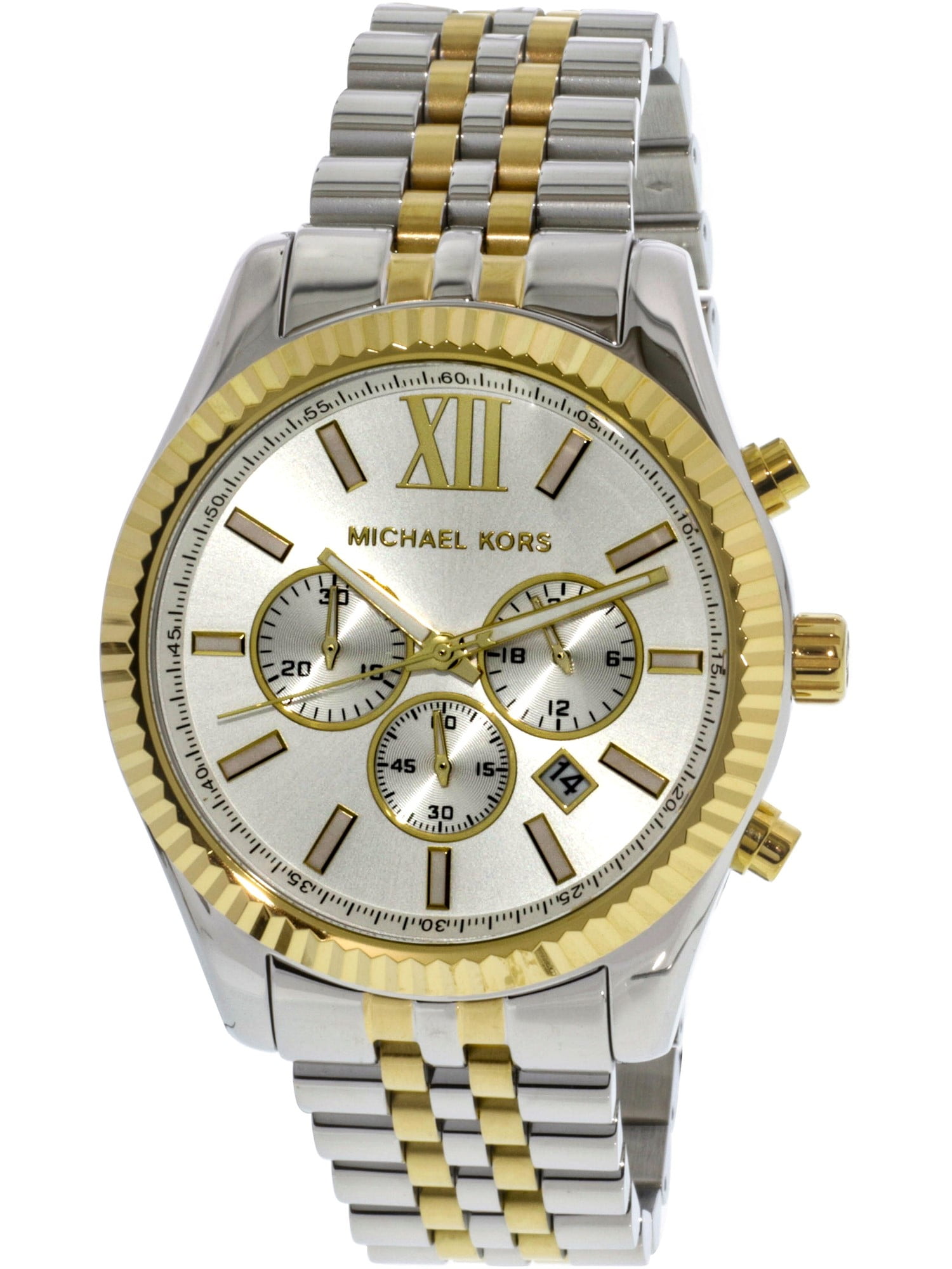 michael kors watch men's two tone