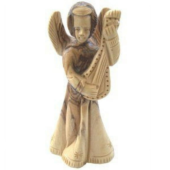 Olivewood Angel (10 cm or 4") - Harp style