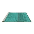 thumbnail image 2 of Ahgly Company Machine Washable Indoor Rectangle Solid Turquoise Blue Modern Area Rugs, 7' x 10', 2 of 4
