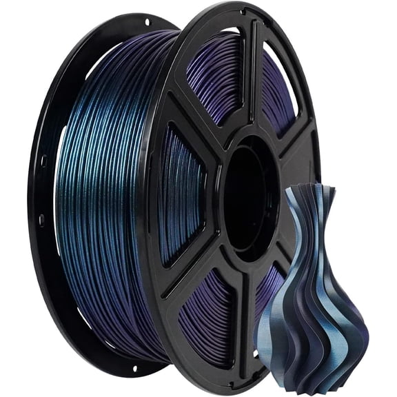PLA Filament 1.75mm +/- 0.02mm Burnt Titanium, Color Changeable 3D Printer 1kg (2.2lbs), Chameleon Changing Colors with Light, Perfectly Hide The Layer Line