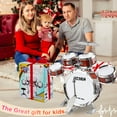 thumbnail image 2 of Kid Drum Set for Toddlers, Jazz Drum Set for Kids Age 3-5 with 5 Drums & Stool Musical Instruments Toy, Christmas / Birthday Gift for 3 4 5 Year Old Boys Girls, 2 of 6