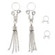 thumbnail image 3 of 2 piezas de material acero inoxidable 316L anillos para pezones cuelgan joyas para pezones sin piercings Borla de plata Salvador Dali Nipplering no perforante, 3 of 10