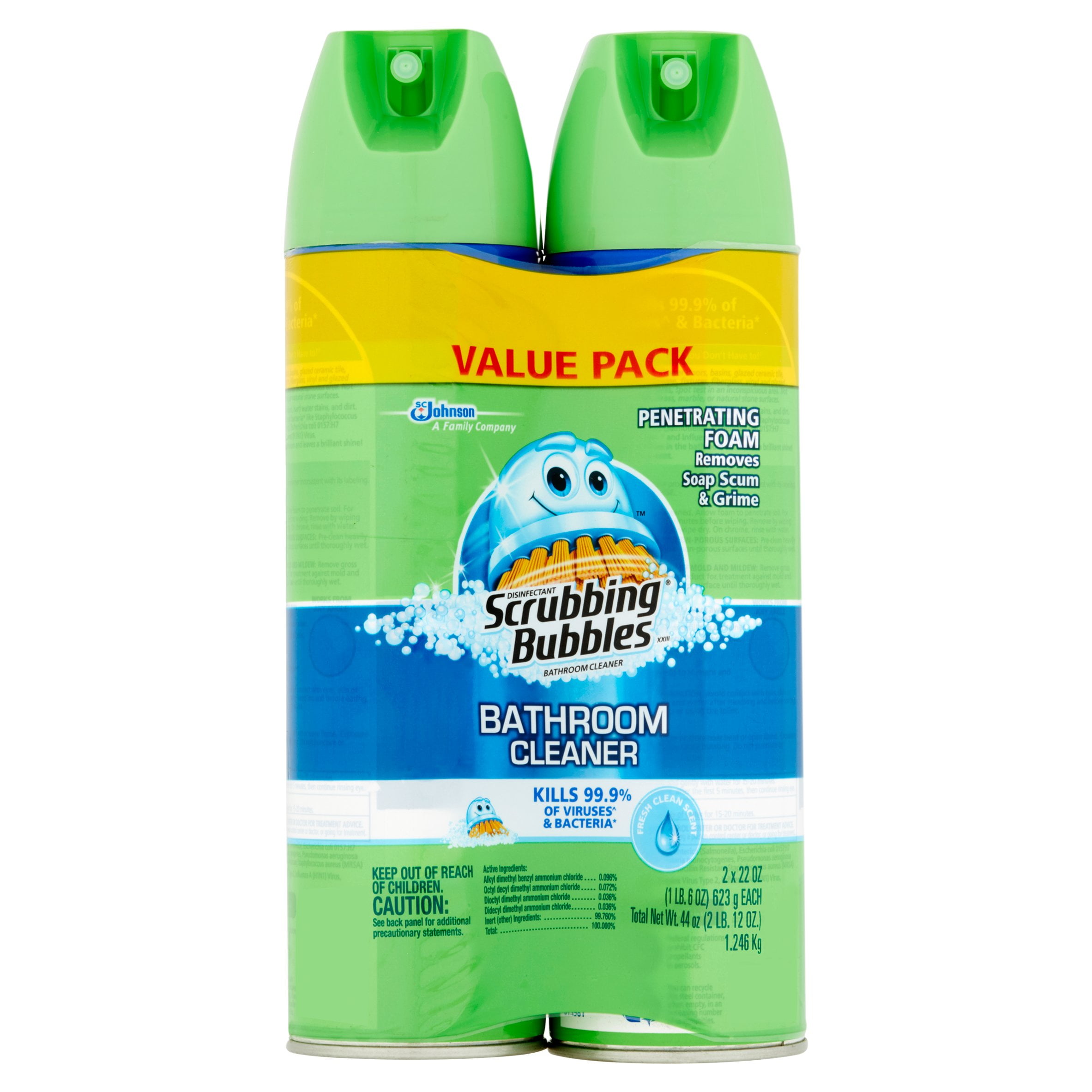 Scrubbing Bubbles Fresh Clean Scent Disinfectant Bathroom Cleaner, 22