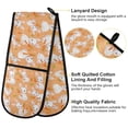 thumbnail image 4 of Dailycode Double Sided Oven Mitt with Loop Heat Resistant Kitchen Long Potholders 7" x 35" Cute Rabbit and Carrot, 4 of 6