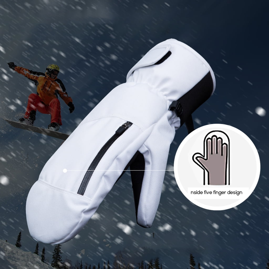 Touchscreens Gloves Winter Ski Gloves Waterproof Snowboarding Ski Gloves Thermal Thick Gloves with Pocket for Men Women