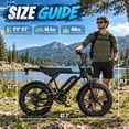 thumbnail image 6 of Pescroa Electric Bike for Adults, 750W Motor, 20"x4" Fat Tire, 28MPH Pedal-Assist Mode, E Mountain Bike, 48V/15AH , Tested to UL2849 Standard by SGS, 6 of 9