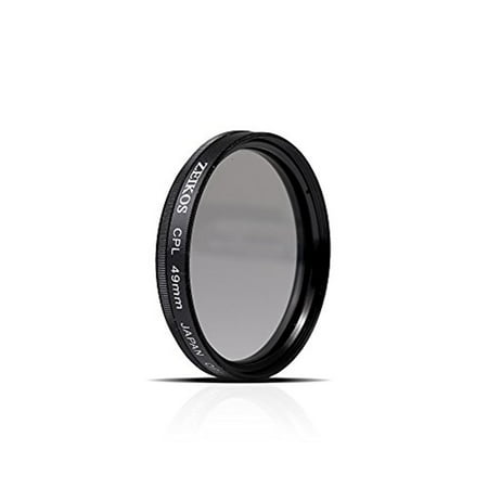 49mm Multi-Coated Circular Polarizer CPL Glass Filter w/ Rotating
