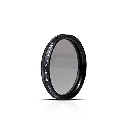 49mm Multi-Coated Circular Polarizer CPL Glass Filter w/ Rotating (Best Circular Polarizer Filter Review)
