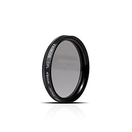 - 49mm Multi-Coated Circular Polarizer CPL Glass Filter w/ Rotating Mount