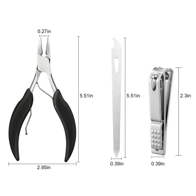 Chainplus Toe Nail Clippers for Thick Ingrown Toenails, Heavy Duty