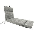 thumbnail image 6 of Jordan Manufacturing 72" x 22" Fitch Gray Stripe and Adair Gray Jacobean Reversible Rectangular Outdoor Chaise Lounge Cushion with Ties and Hanger Loop, 6 of 12