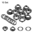 thumbnail image 3 of Kit de ojales de latón Uxcell de 10 conjuntos de 6 mm 1/4 pulgadas con arandelas para cortinas de tela, lonas, cinturones de cuero, zapatos, bolsas DIY, negro, 3 of 6