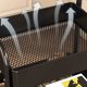 thumbnail image 4 of Carrito con ruedas y mesa auxiliar | Mesa auxiliar móvil para sofá con estantes de malla y almacenamiento abierto | Mesita de noche estrecha para sala de estar, dormitorio u oficina en casa, 4 of 6