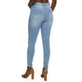 thumbnail image 2 of Womens WAX Distressed High Waist Cropped Skinny Jeans, 2 of 2