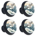 thumbnail image 2 of 4 Pcs Seagull Knobs for Kitchen Cabinet Cupboard Dresser Bookcase Drawer Pulls Handles Round Home Decor, 2 of 8