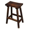 Leigh Country Char-Log Outdoor Wood Saddle Stool - Brown