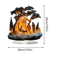 thumbnail image 2 of Ornement de Scène de Crèche de Village pour Bureau, Figurines de Table d'Intérieur pour la Maison, 2 of 6