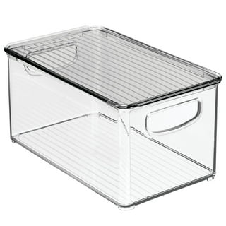 Sorbus 3-Pack Organizer Bins With Removable Dividers – Clear Pantry Storage For Snacks, Packets, Office Supplies