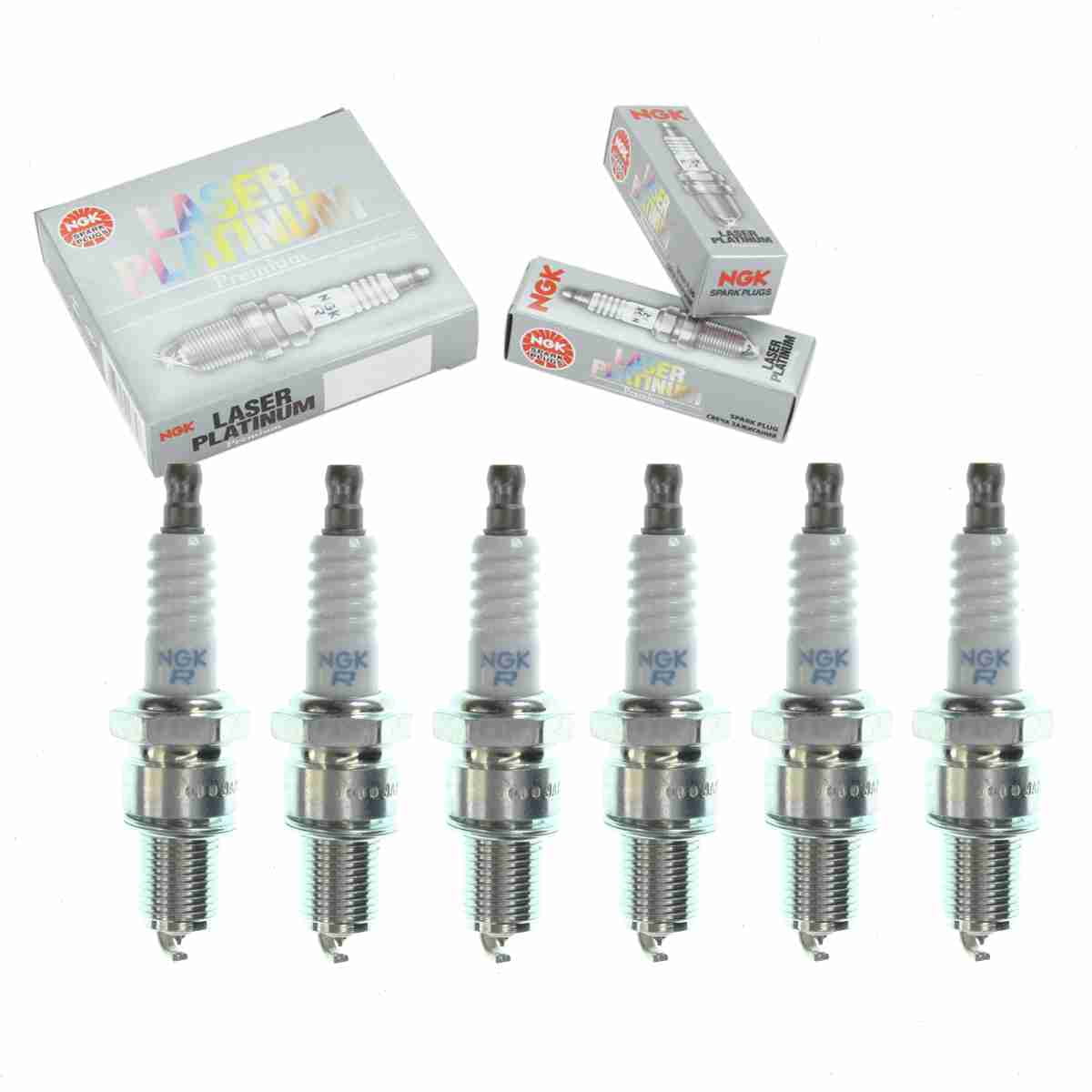 6 pc NGK 3573 Laser Platinum Spark Plugs for 1765198 22401-27T65 3114 3239 3270 4306 4307 4501 4708 5-86103389 5-86103389-0 7332 7332-2 IW16TT MS851301 P16PR11 P16PR8 P16R13 PW16TT RN10PYP4 WGR8DDP