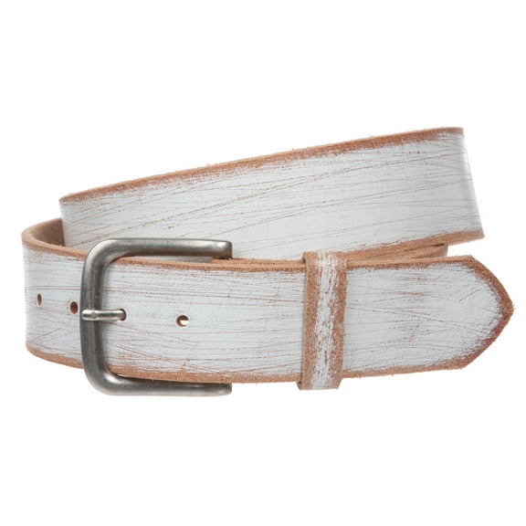 1 3/4" (45 mm) Cowhide Vintage Retro Distressed Solid Leather Belt