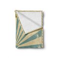 thumbnail image 2 of Circus Soft Flannel Fleece Blanket, Retro Grungy Texture Frame with Star at Centre and Sunbeam Rays Ribbon Pattern Print, Cozy Plush for Indoor and Outdoor Use, 50" x 70", Multicolor, by Ambesonne, 2 of 6