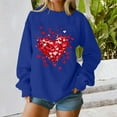 thumbnail image 2 of Sweaters For Women Valentine's Day Oversized Love Heart Tee Shirt Long Sleeve Pullover Tops Heart Graphic Print For Anniversary Dating And School 2Xl Womens Sweaters, 2 of 5